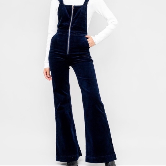 Rolla's Eastcoast Flare Navy Overalls Size 26